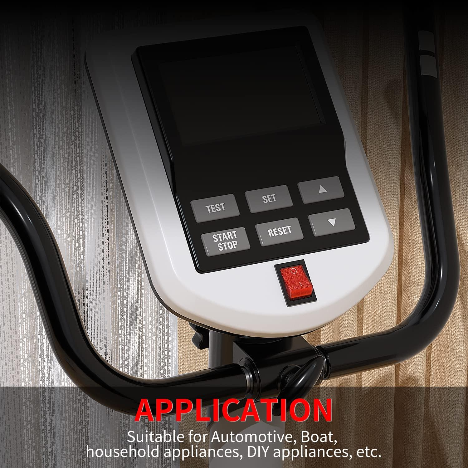 Interruptor Rocker DaierTek 12V 30A DPST con Luz LED Roja - 5 Pcs