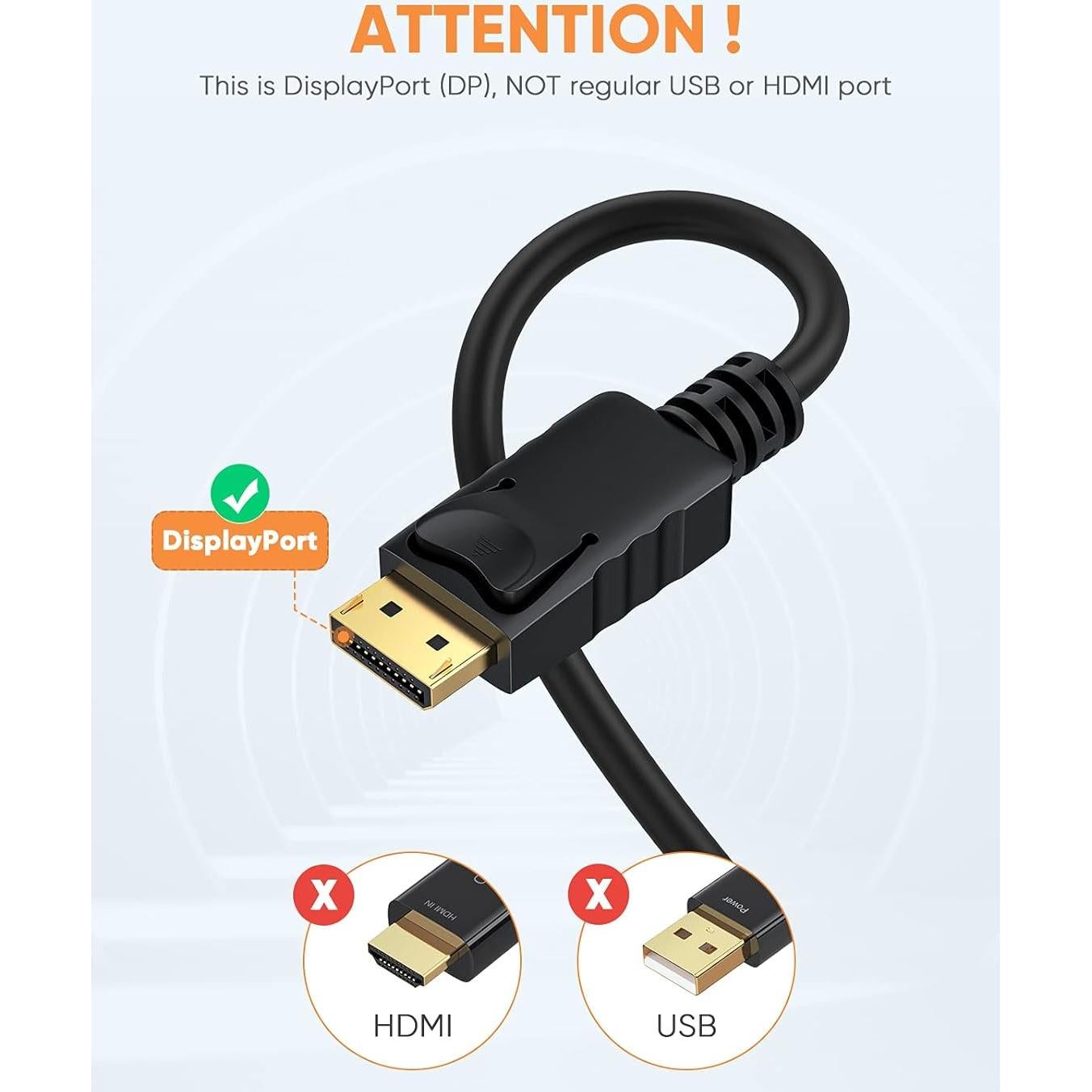 Cable DisplayPort a VGA 1.83m CableCreation 1080P Negro