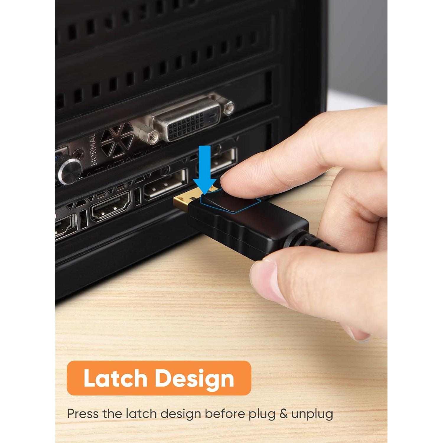 Cable DisplayPort a VGA 1.83m CableCreation 1080P Negro