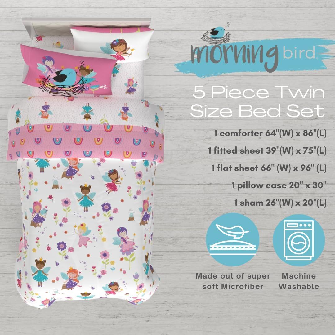 Juego de Cama Franco Hadas Encantadas 5 Piezas Individual