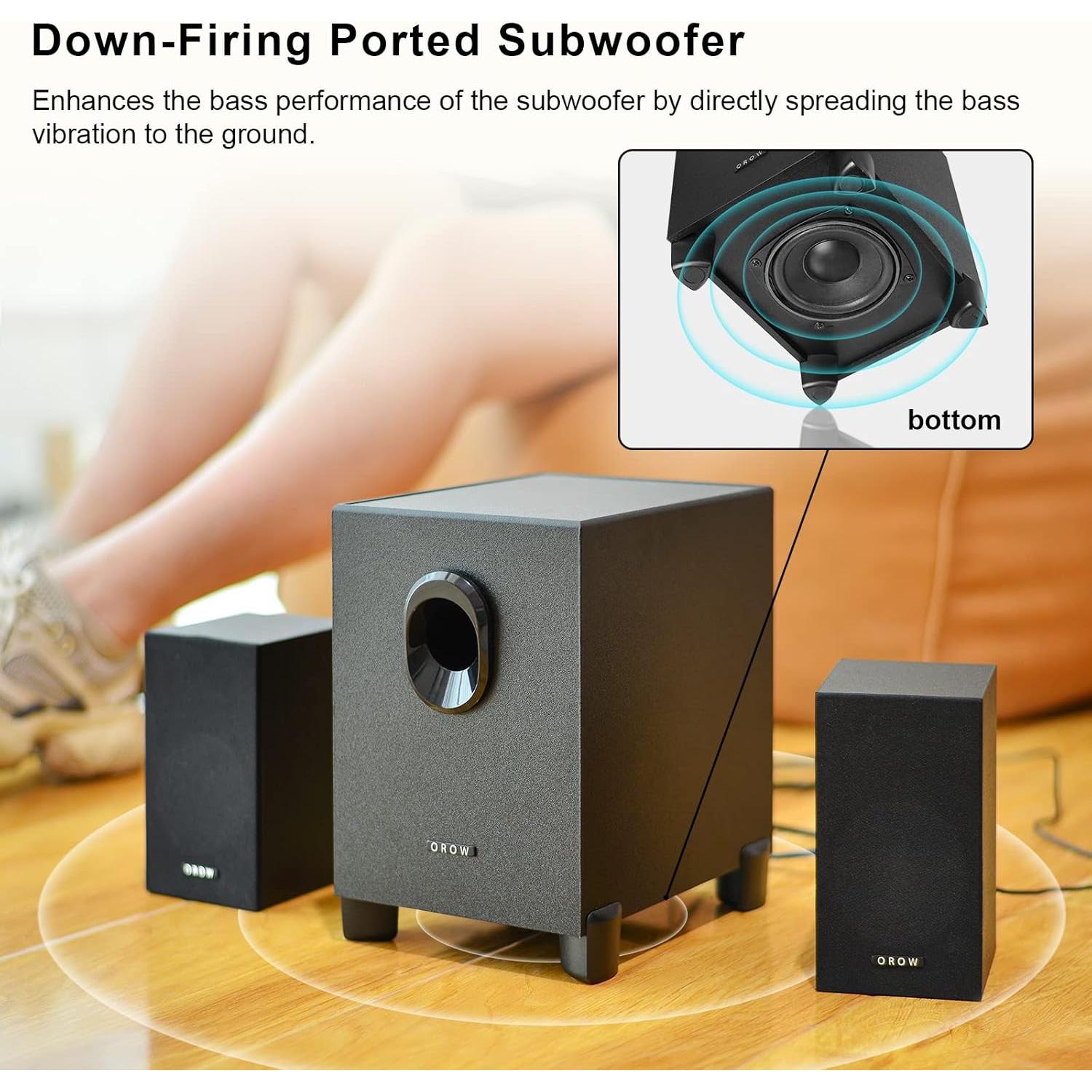 Altavoces Multimedia 2.1 OROW S211 con Subwoofer USB 16W