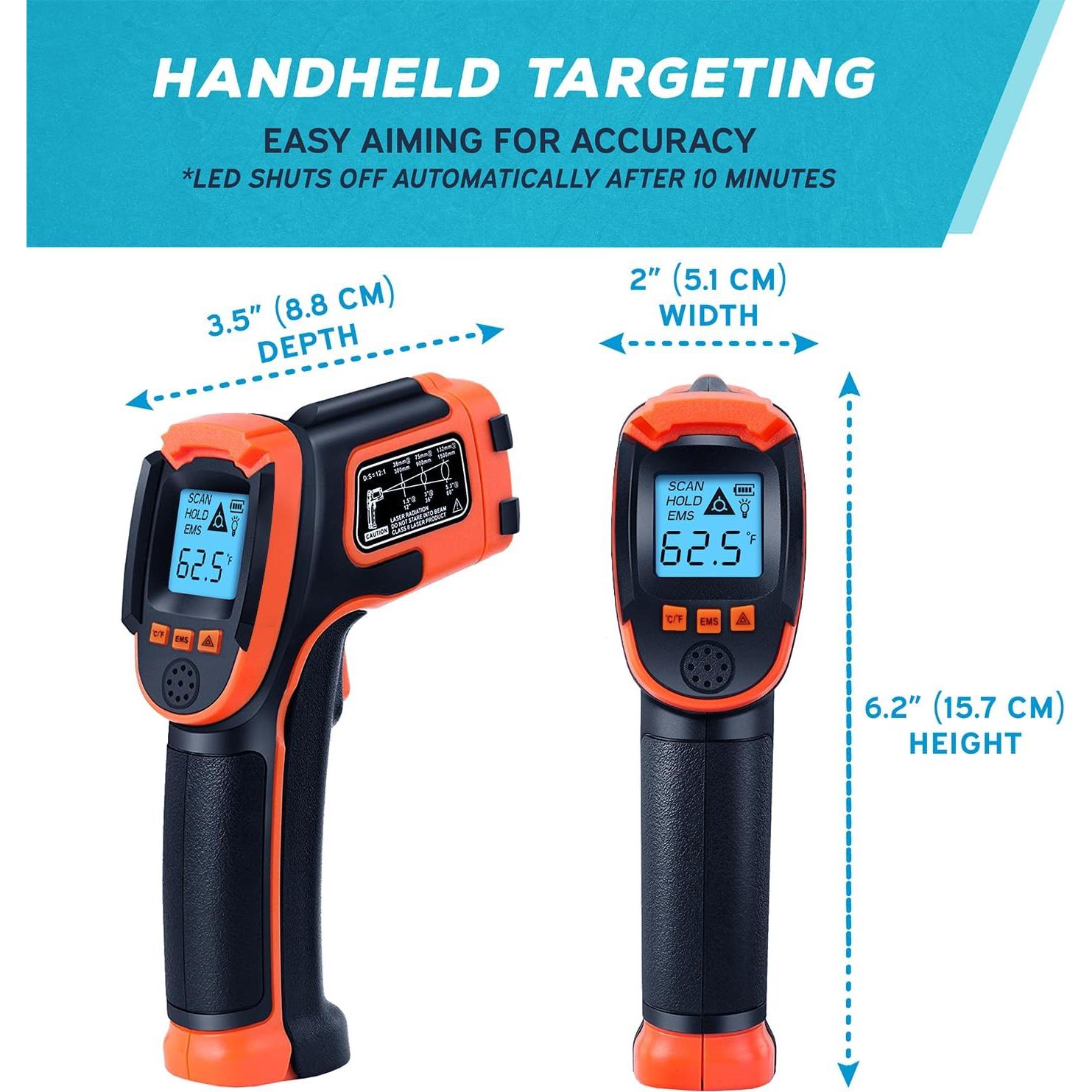 Termómetro Infrarrojo Kizen LP300 - Medición de Temperatura -50 a 600°C