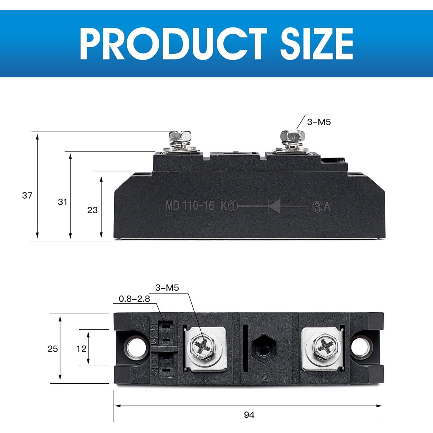 Diodo Solar Yearyoung MD 110A-16 Unidireccional 0.53 kg