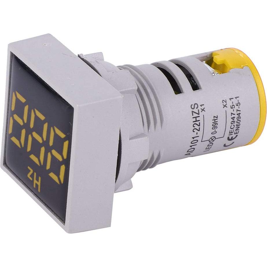 Medidor de Frecuencia LED MOZUO 100-380V 20-75Hz Amarillo