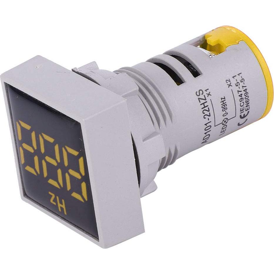 Medidor de Frecuencia LED MOZUO 100-380V 20-75Hz Amarillo