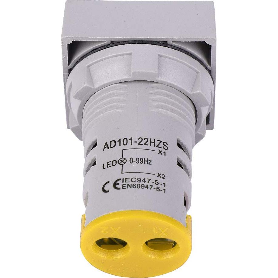 Medidor de Frecuencia LED MOZUO 100-380V 20-75Hz Amarillo