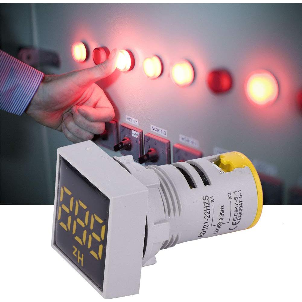 Medidor de Frecuencia LED MOZUO 100-380V 20-75Hz Amarillo