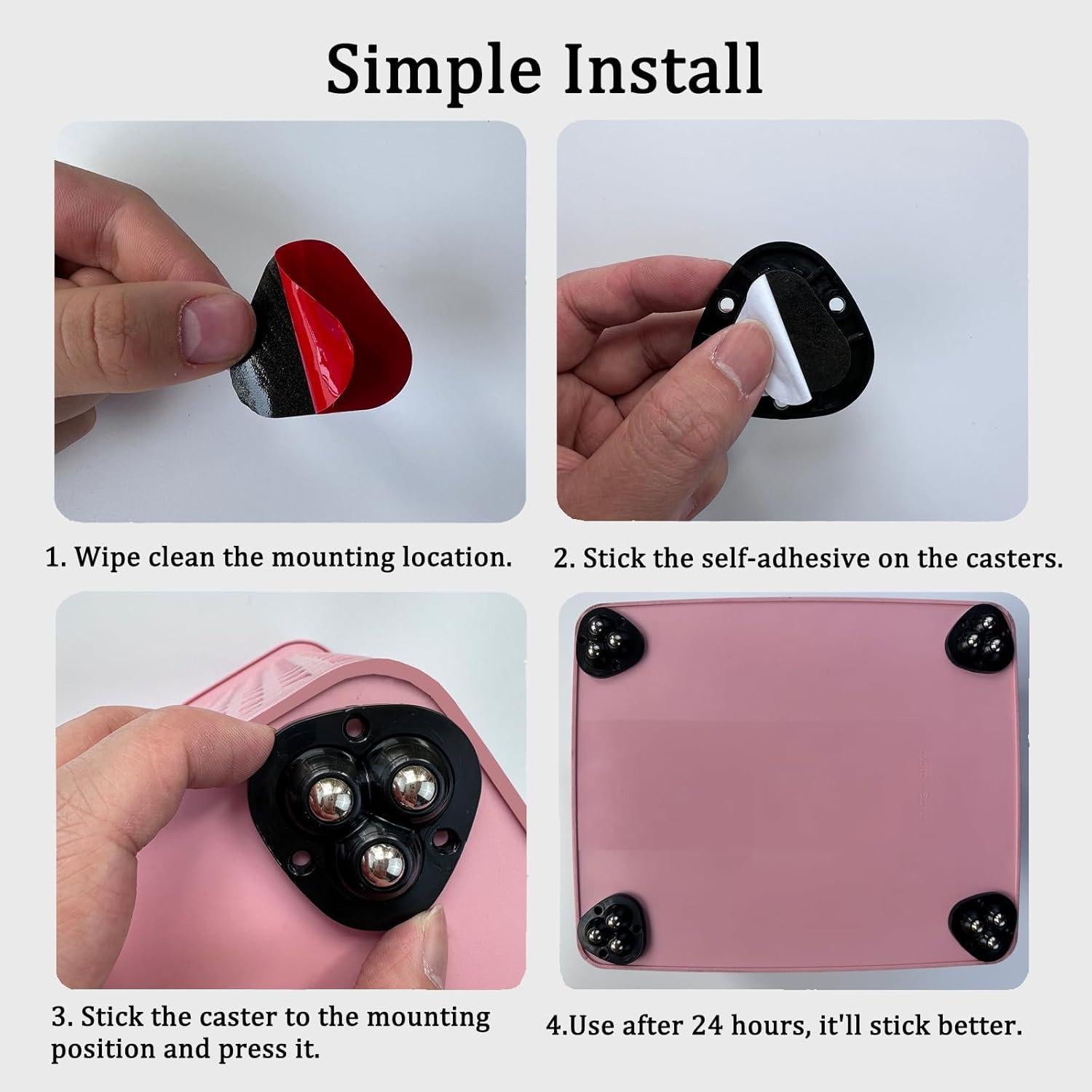 Ruedas Mini Autoadhesivas Drcoevo 360° para Electrodomésticos