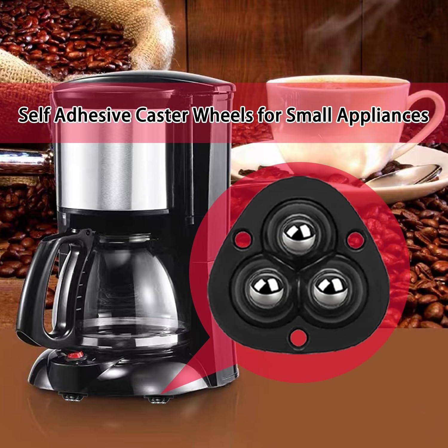 Ruedas Mini Autoadhesivas Drcoevo 360° para Electrodomésticos