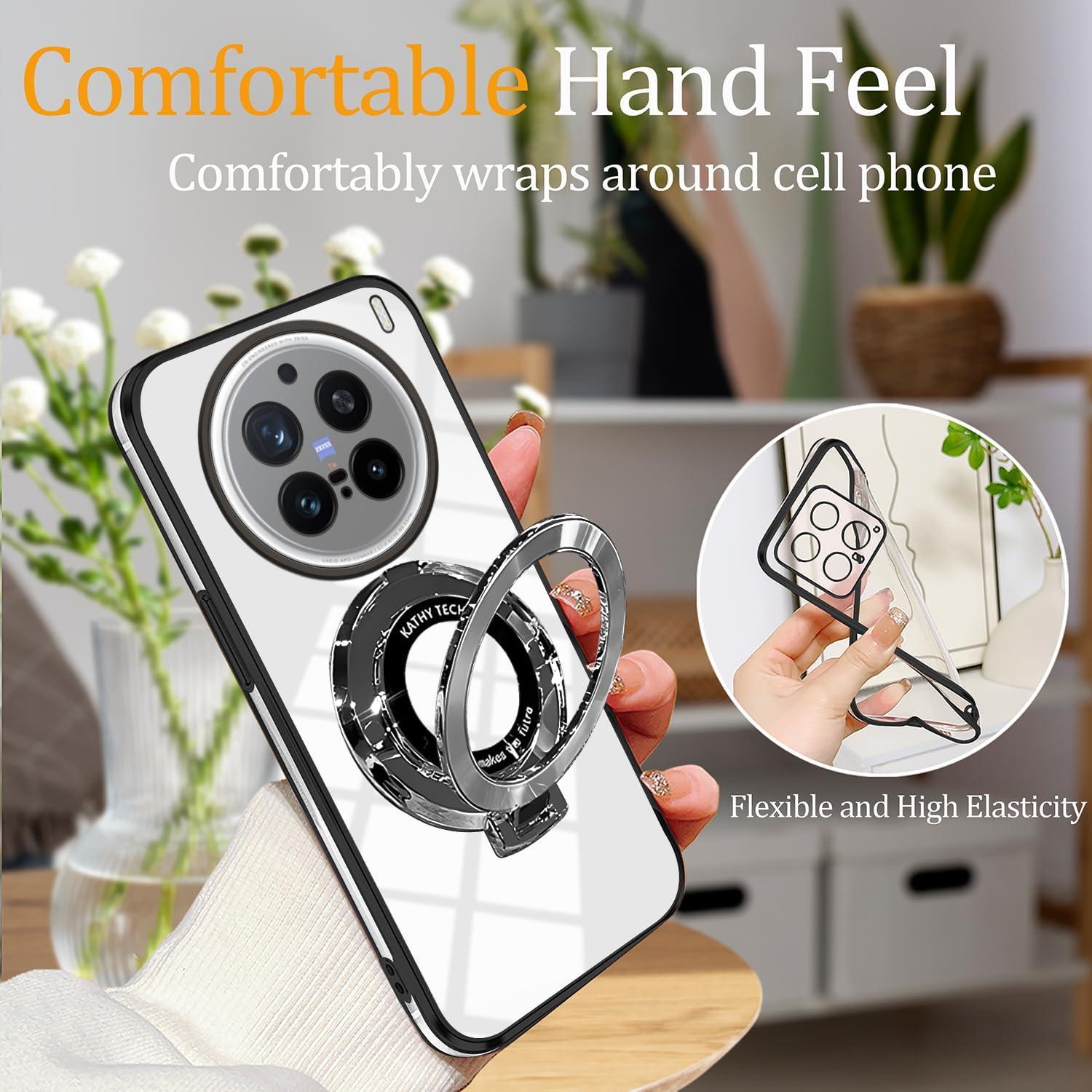 Funda Silicona Transparente Wousunly para Vivo X200 Pro - Negro