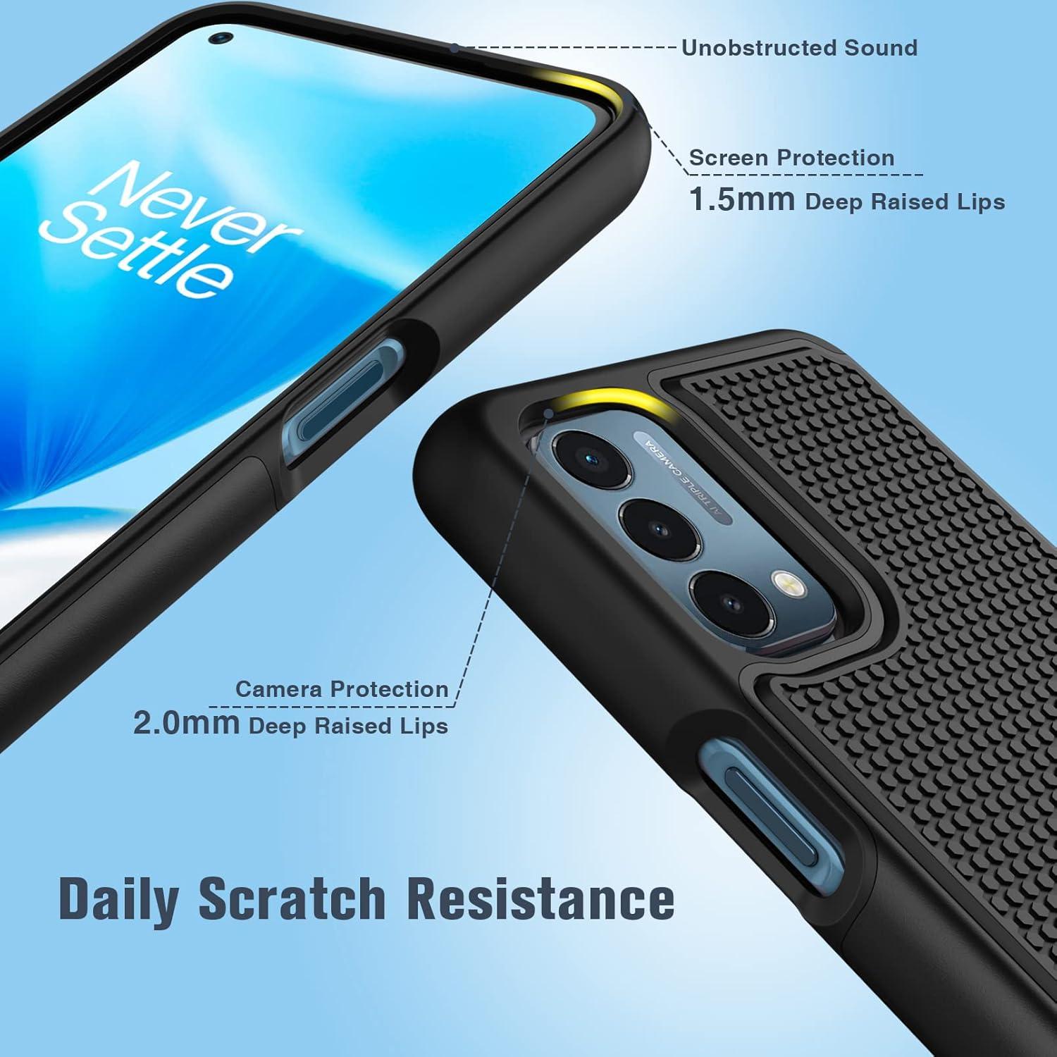 Funda Doble Capa JXVM para OnePlus Nord N200 5G - Negro