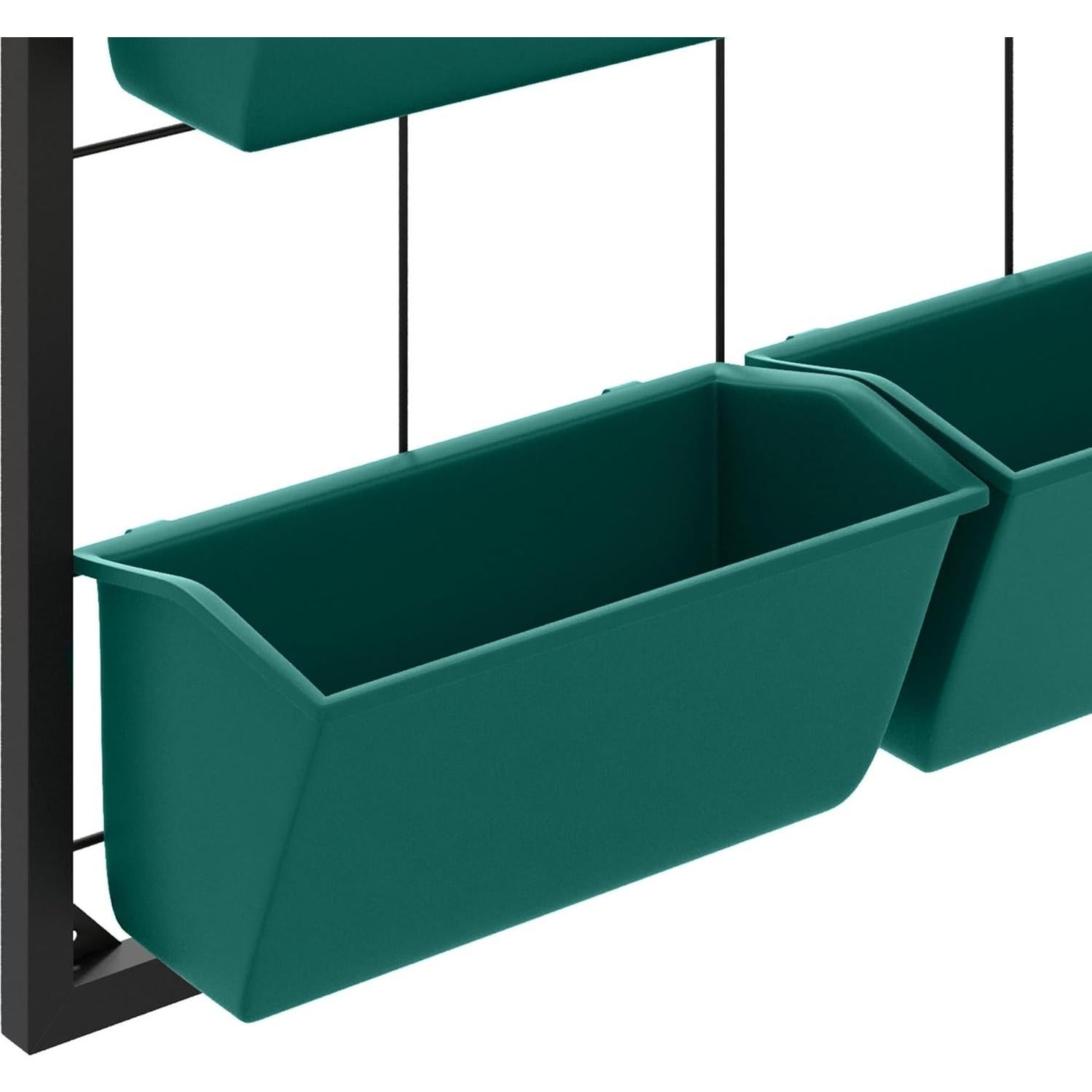 Jardinera de Pared Outsunny 3 Niveles con 6 Macetas Verde