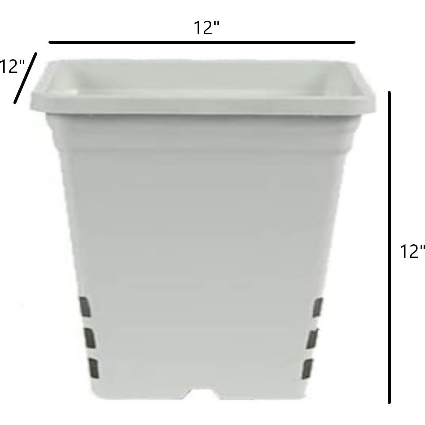 Maceta Cuadrada Alta SUNPACK Blanca 30.48 cm Paquete de 24