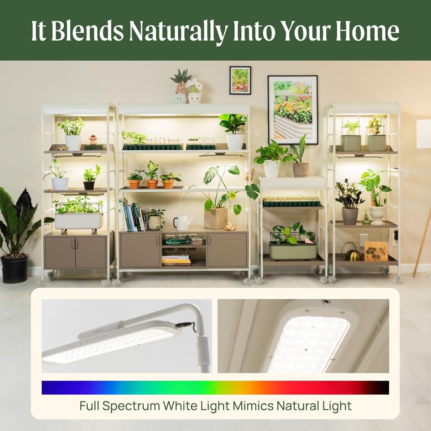 Estante para Plantas con Luz de Crecimiento Vego 4 Niveles