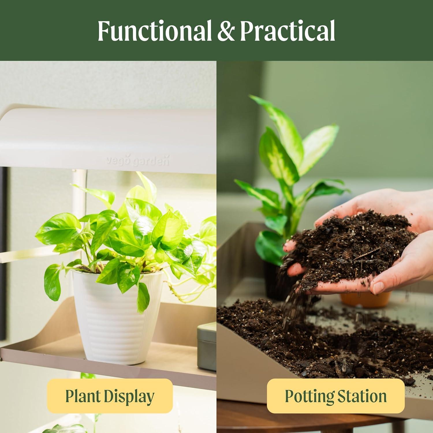 Estante para Plantas con Luz de Crecimiento Vego 4 Niveles
