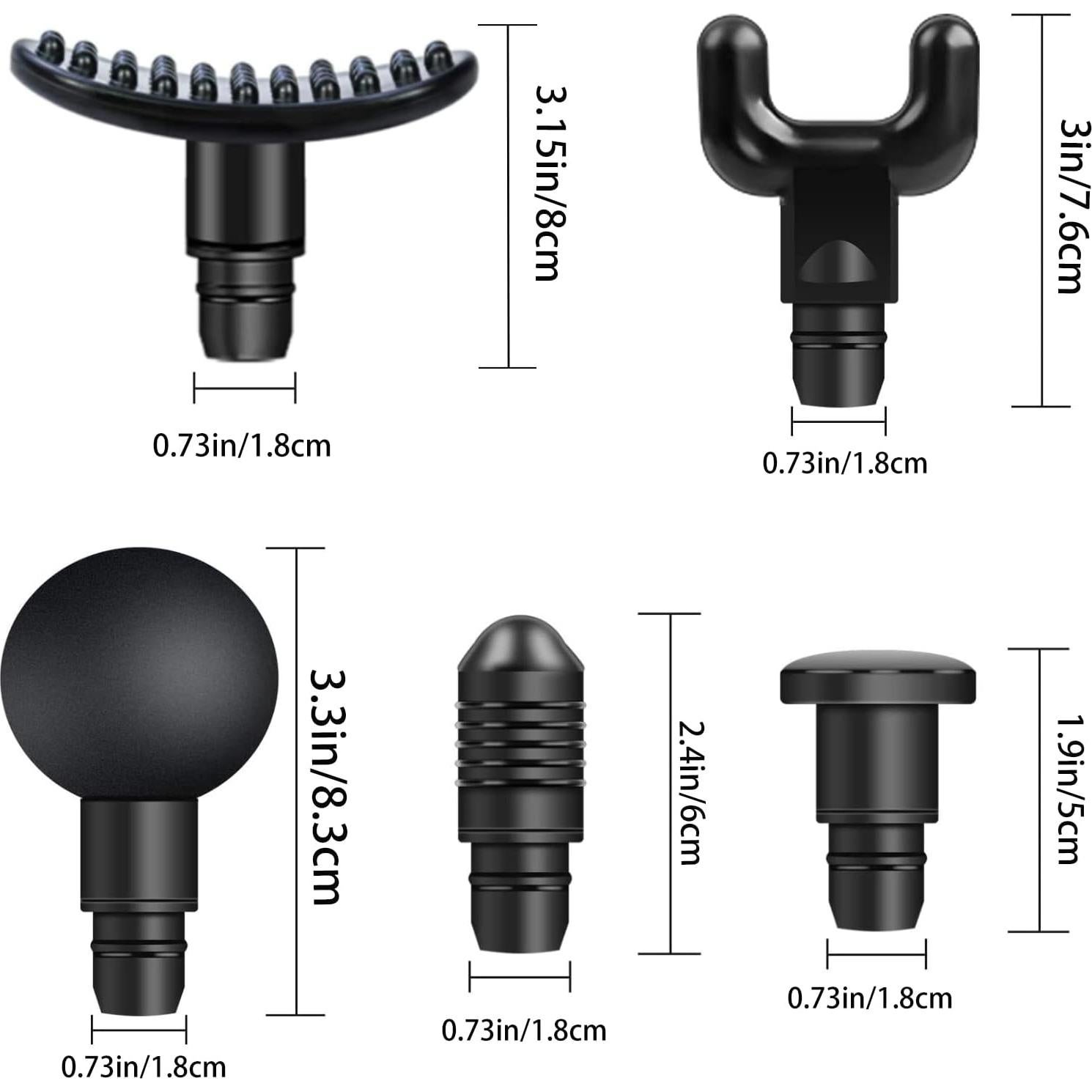 Pistola de Masaje ABSOK con 9 Cabezas Reemplazables 25x20cm