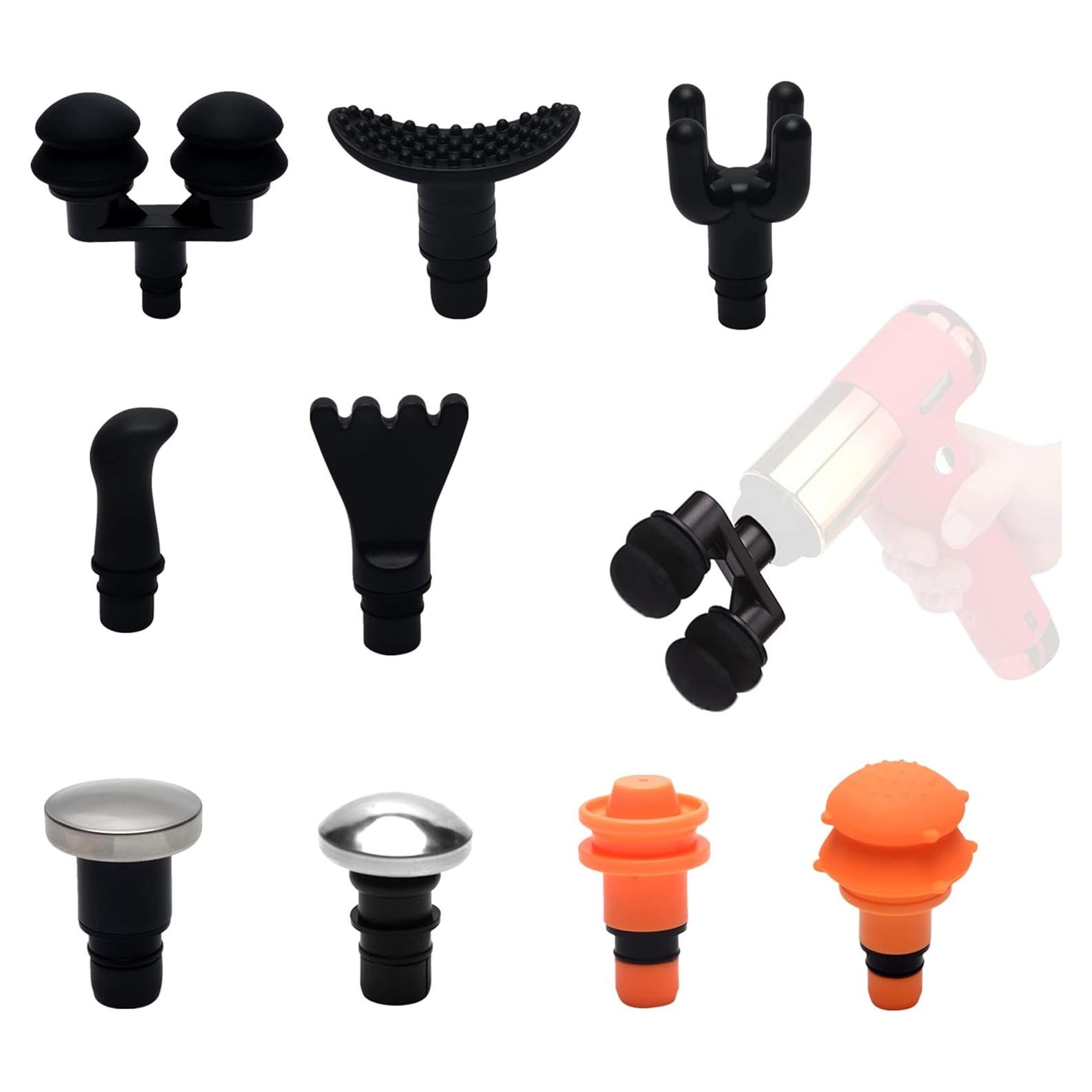 Juego de 9 Cabezas de Masaje Reemplazables DENPETEC