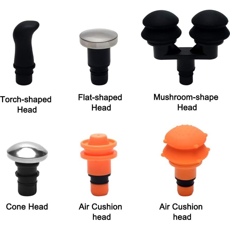 Juego de 9 Cabezas de Masaje Reemplazables DENPETEC