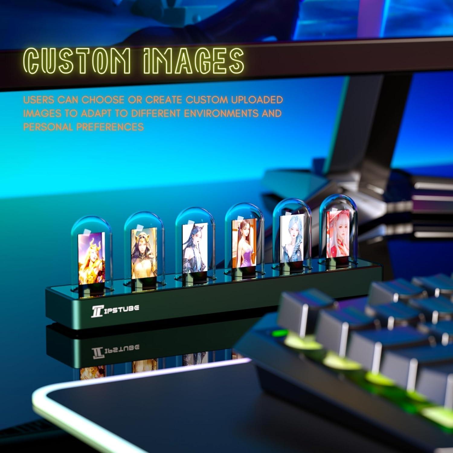 Reloj Digital Nixie WQV con Pantalla IPS RGB 1.14"