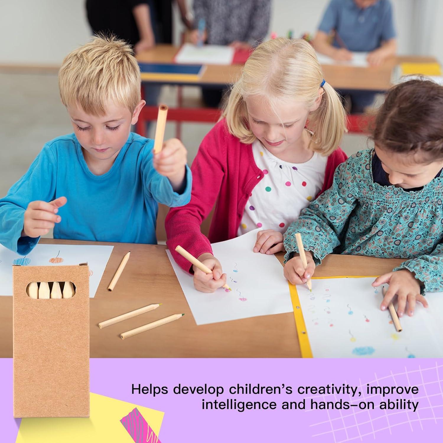 Lápices de Colores Faccito 100 Cajas 6 Colores 8.89 cm