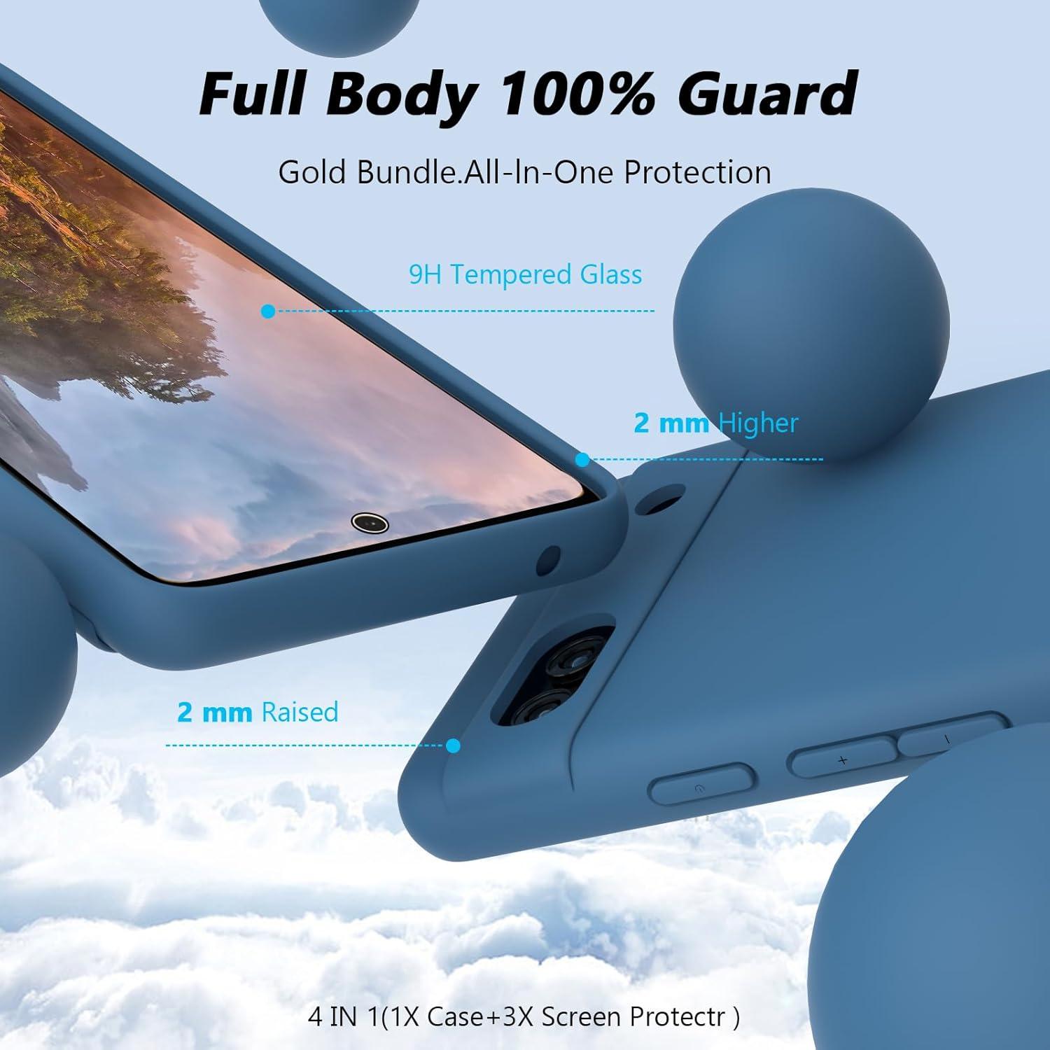 Funda Google Pixel 7A Neseovge + 3 Protectores Pantalla