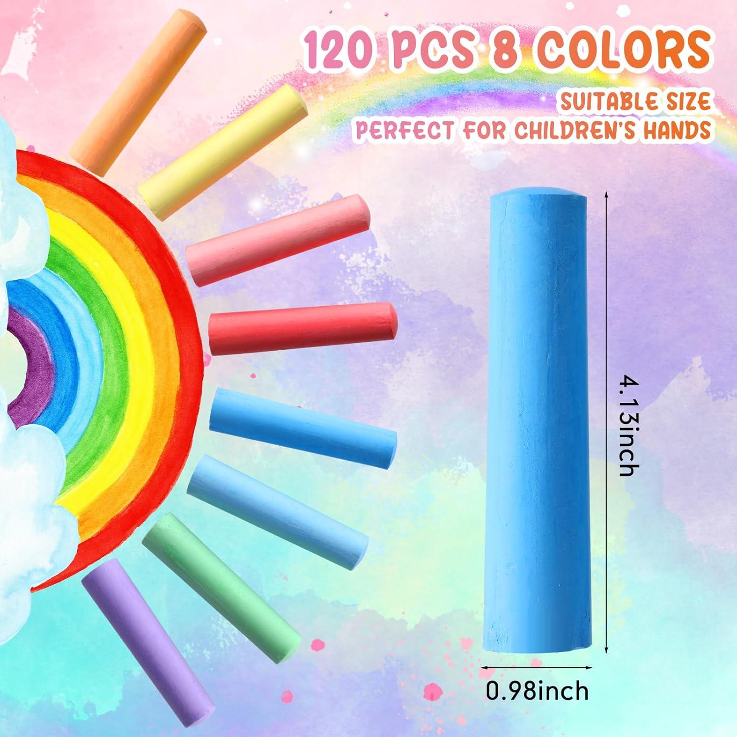 Juego de Tiza Jumbo Chivertion 120 Piezas Colores Vivos