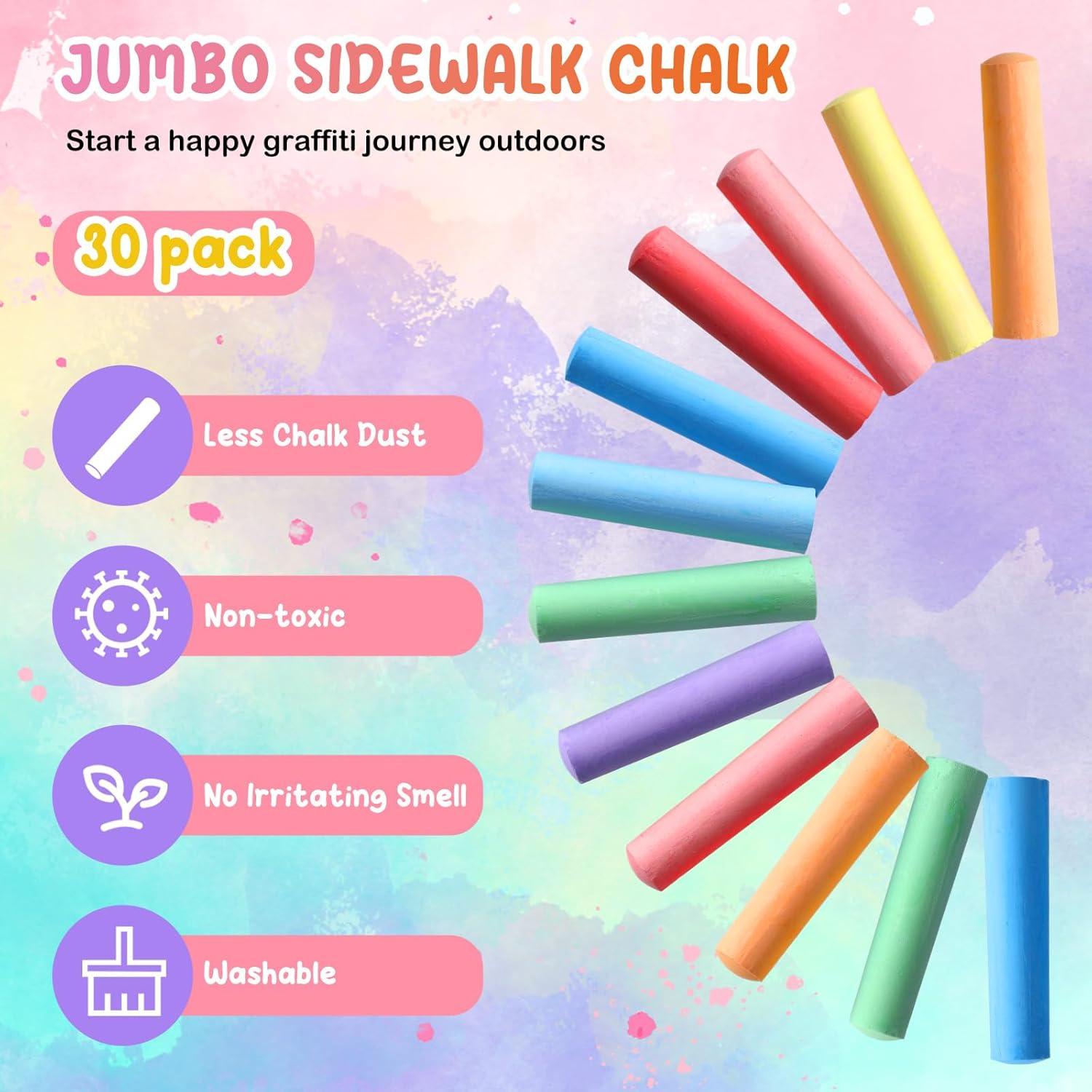 Juego de Tiza Jumbo Chivertion 120 Piezas Colores Vivos