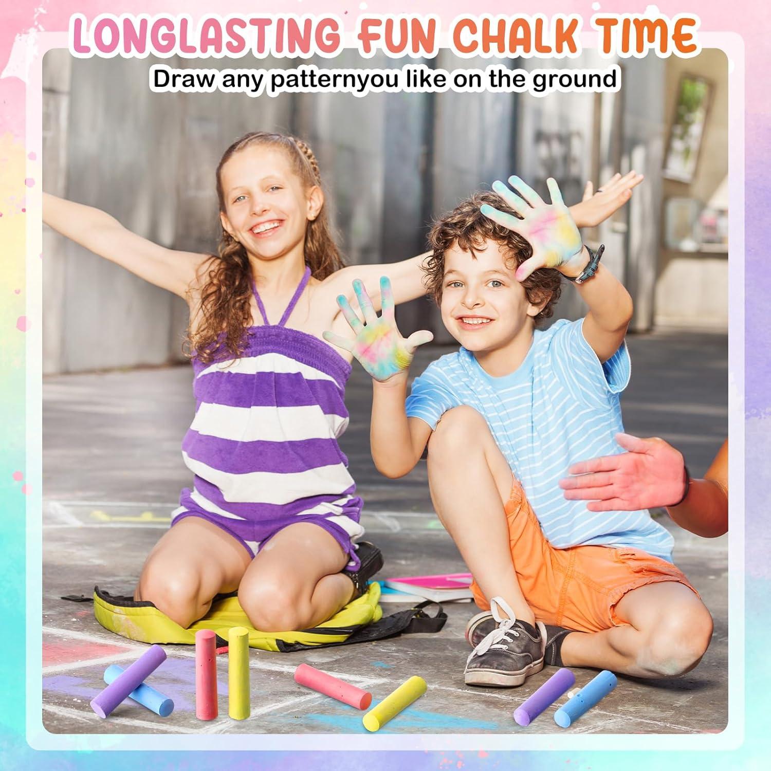 Juego de Tiza Jumbo Chivertion 120 Piezas Colores Vivos