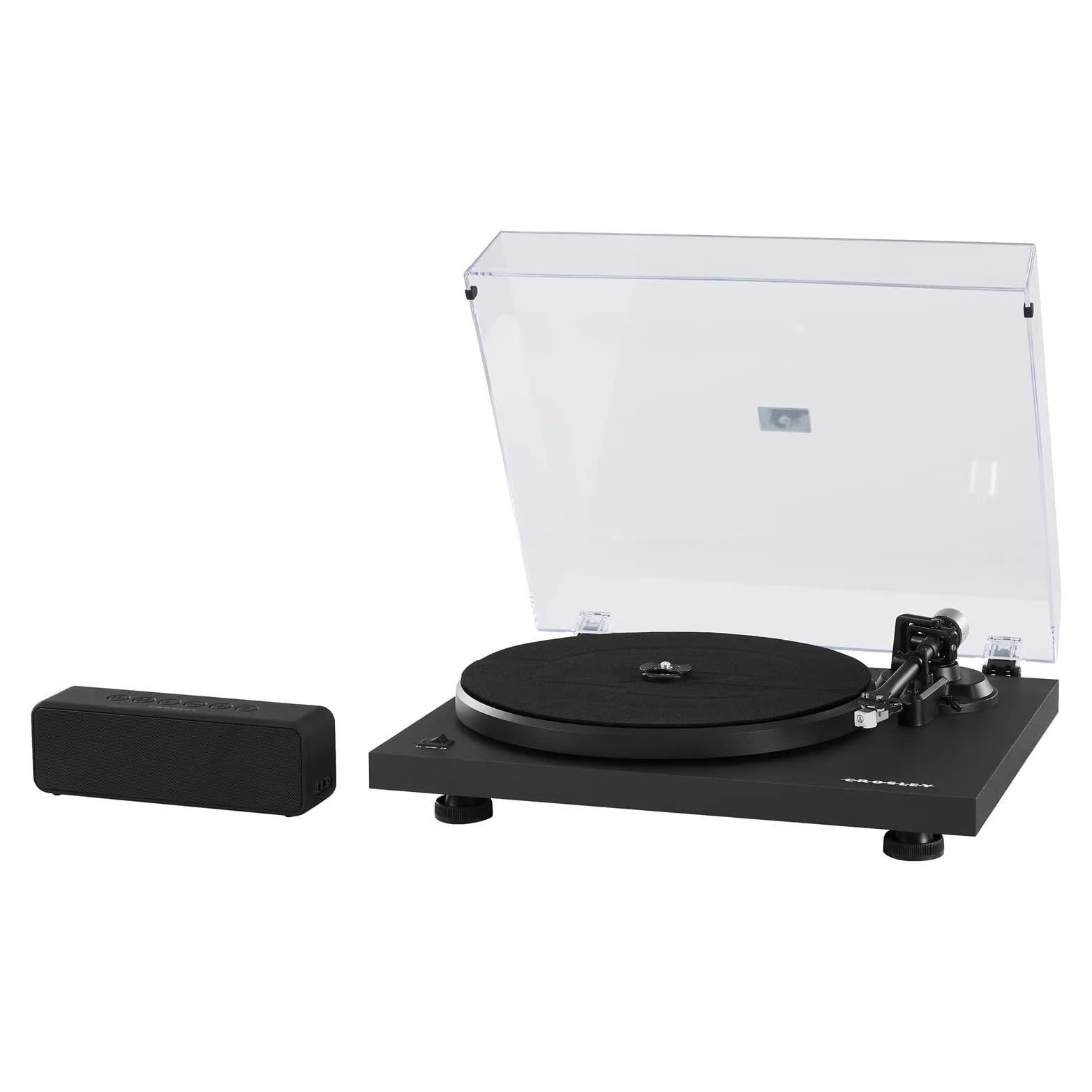 Tocadiscos Bluetooth Crosley C-Series con Altavoz S-300 Negro