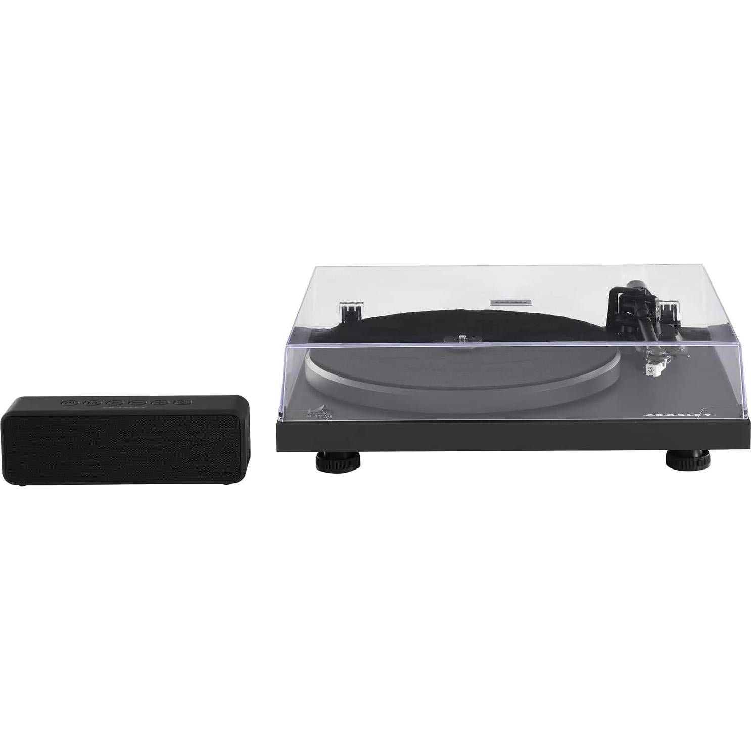 Tocadiscos Bluetooth Crosley C-Series con Altavoz S-300 Negro