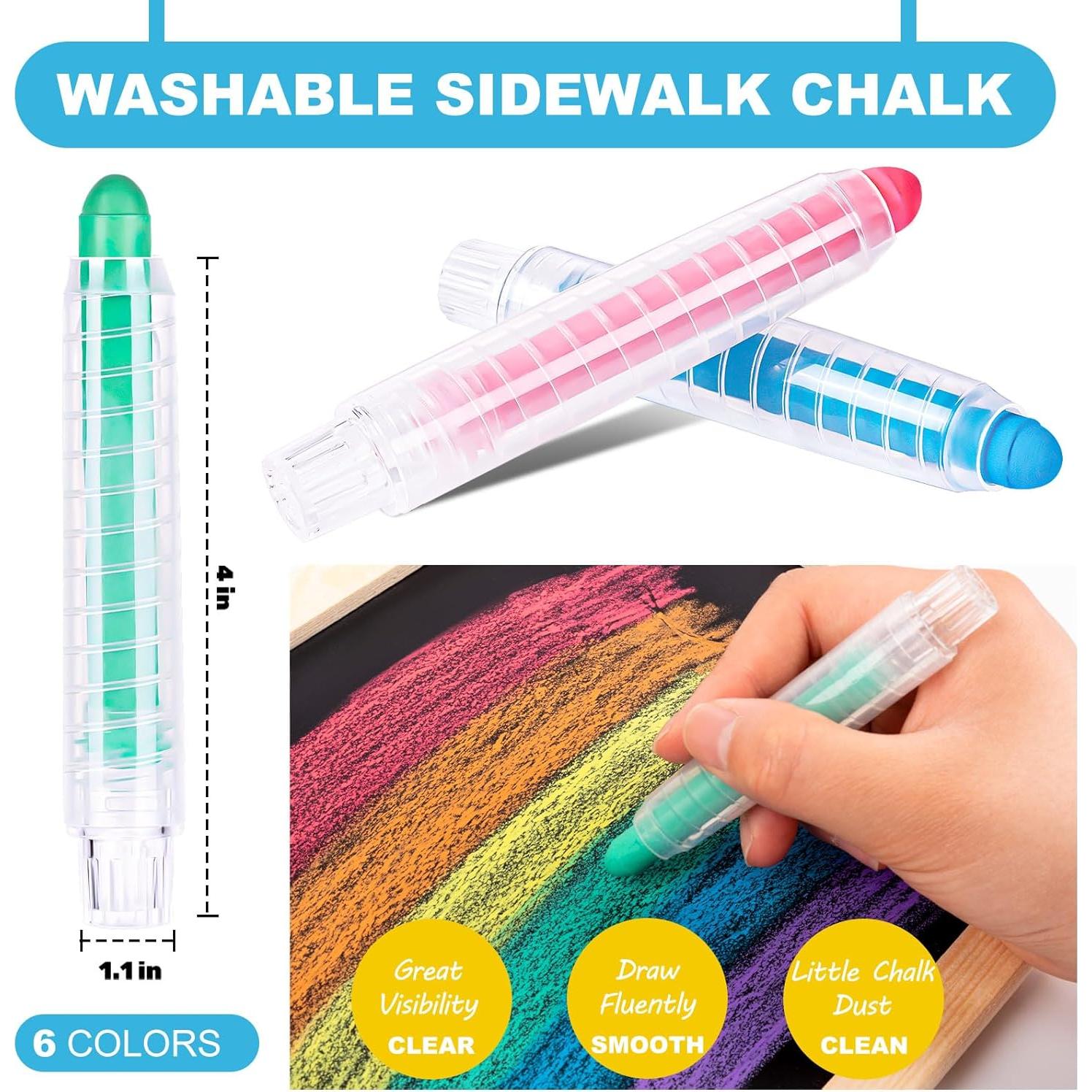 Tiza Lavable para Aceras ZHBDMGK 6 Colores con Soporte