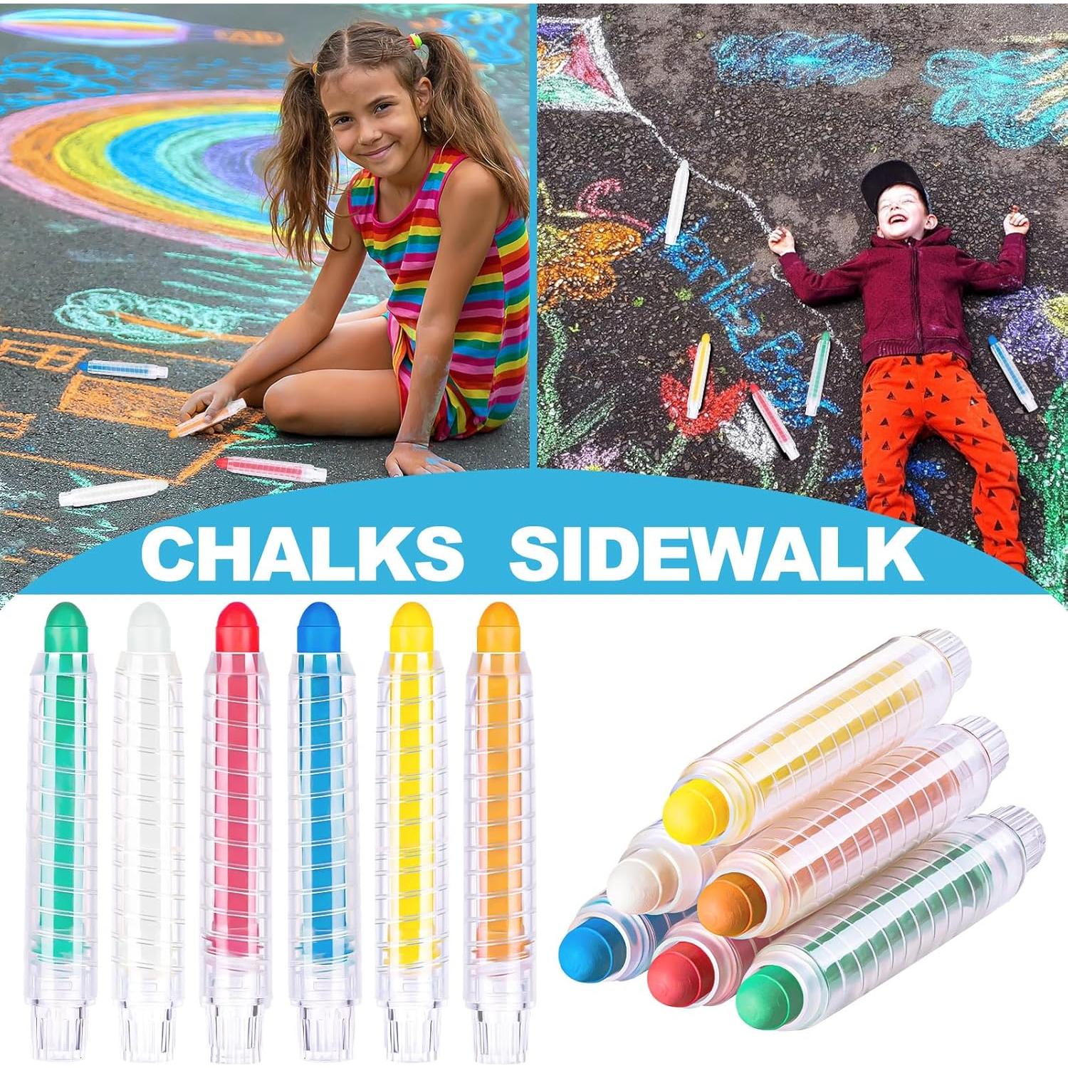 Tiza Lavable para Aceras ZHBDMGK 6 Colores con Soporte