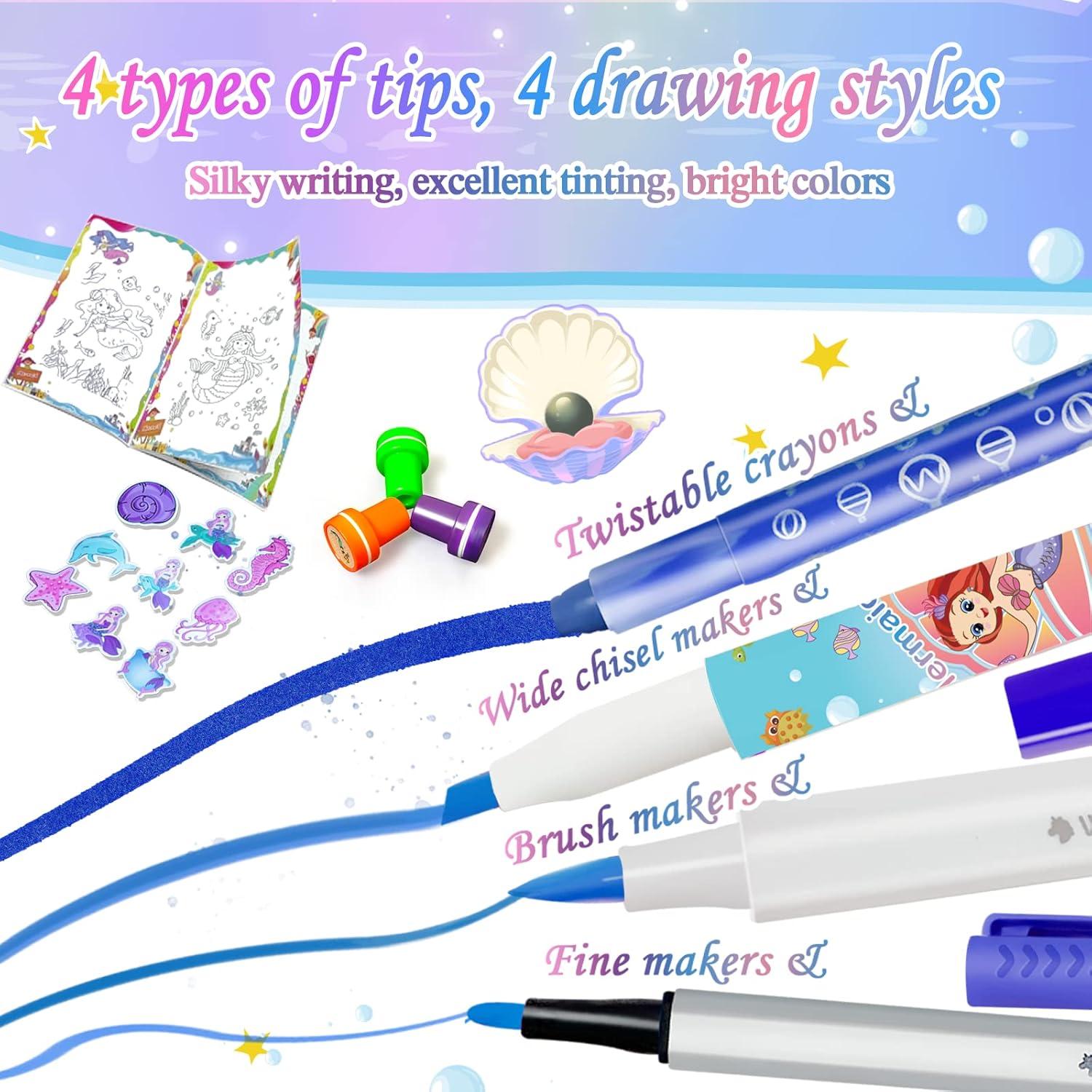 Juego de Marcadores Lavables Weirtoya con Aroma Frutal 56 PCS