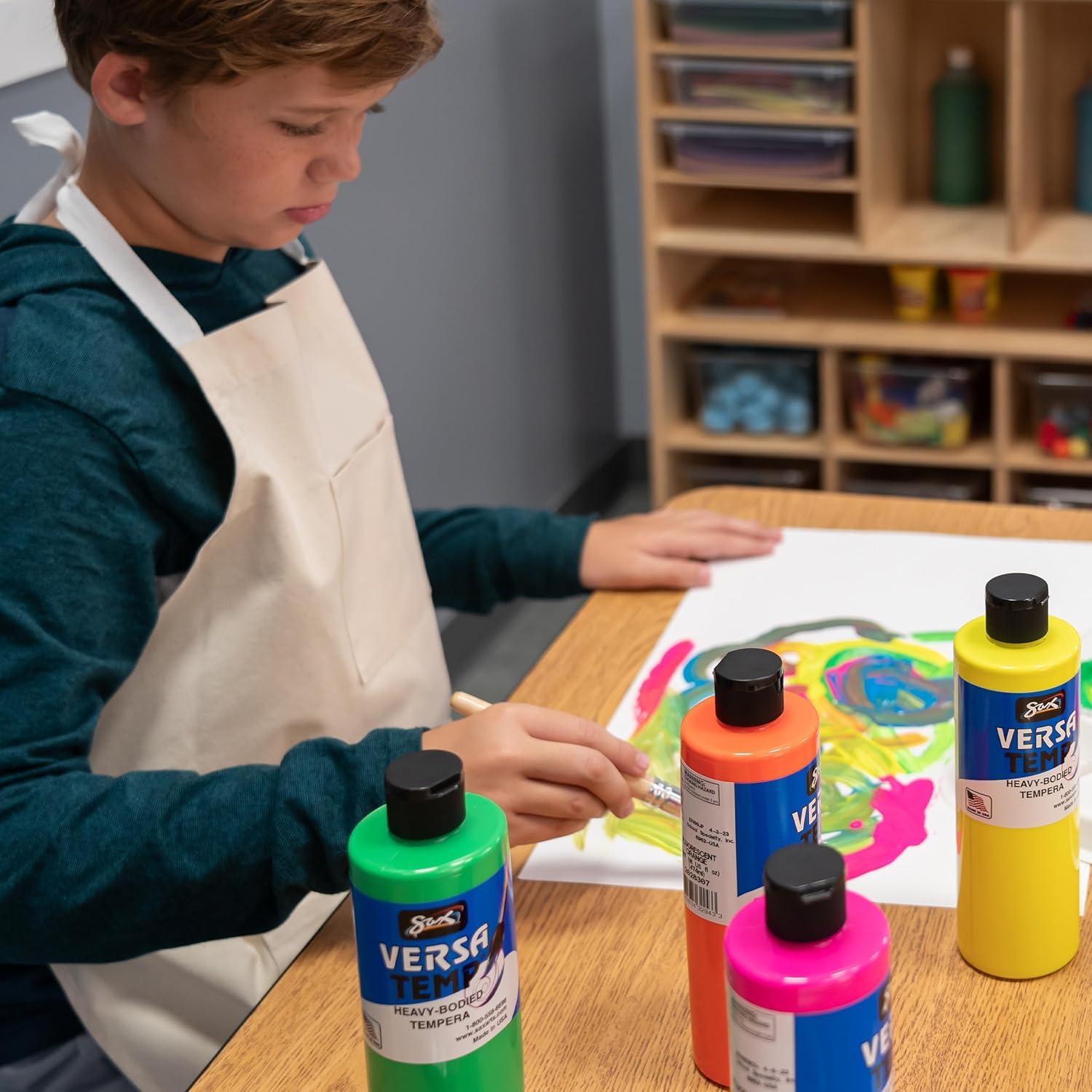 Pintura Tempera Fluorescente Sax Versatemp 6 Colores 3.4kg