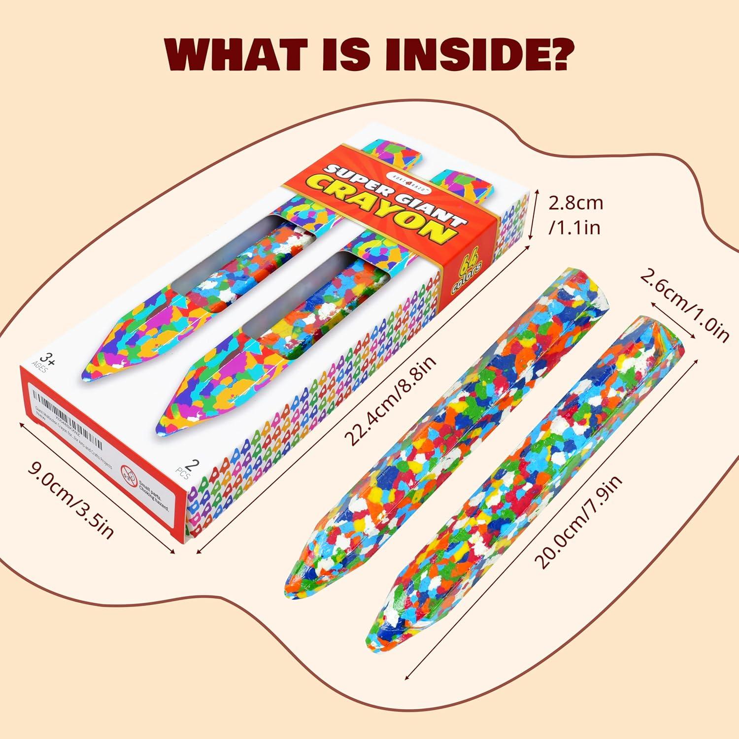 Crayones Gigantes Multicolor Rokt&razo 2PC 20,32 cm