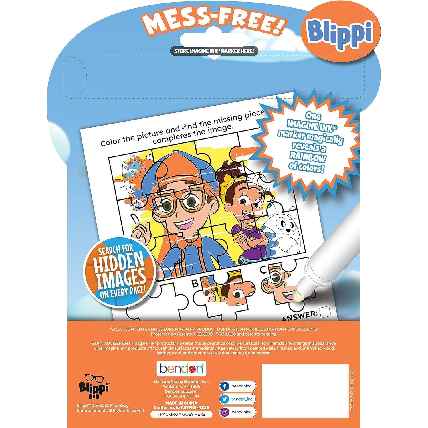 Libro para Colorear Blippi Imagine Ink 20 Páginas Sin Desorden