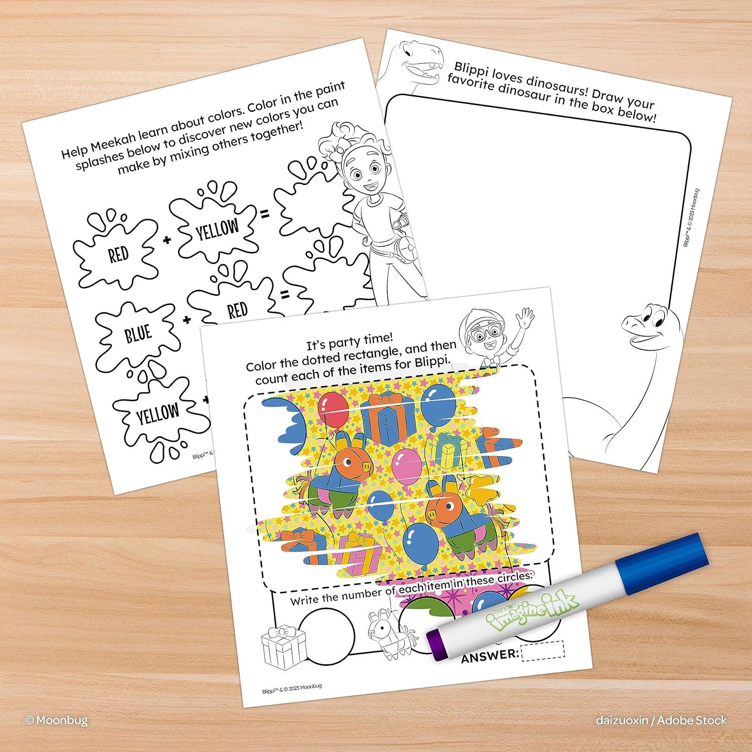 Libro para Colorear Blippi Imagine Ink 20 Páginas Sin Desorden