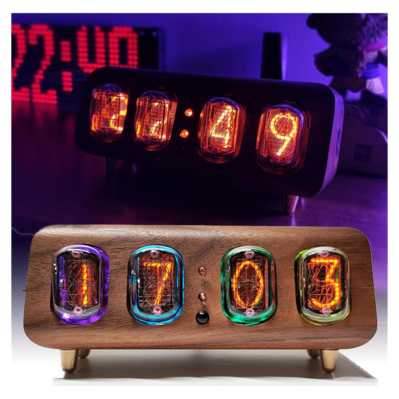 Reloj Electrónico Retro BMHGS con Tubo de Luz LED Ajustable