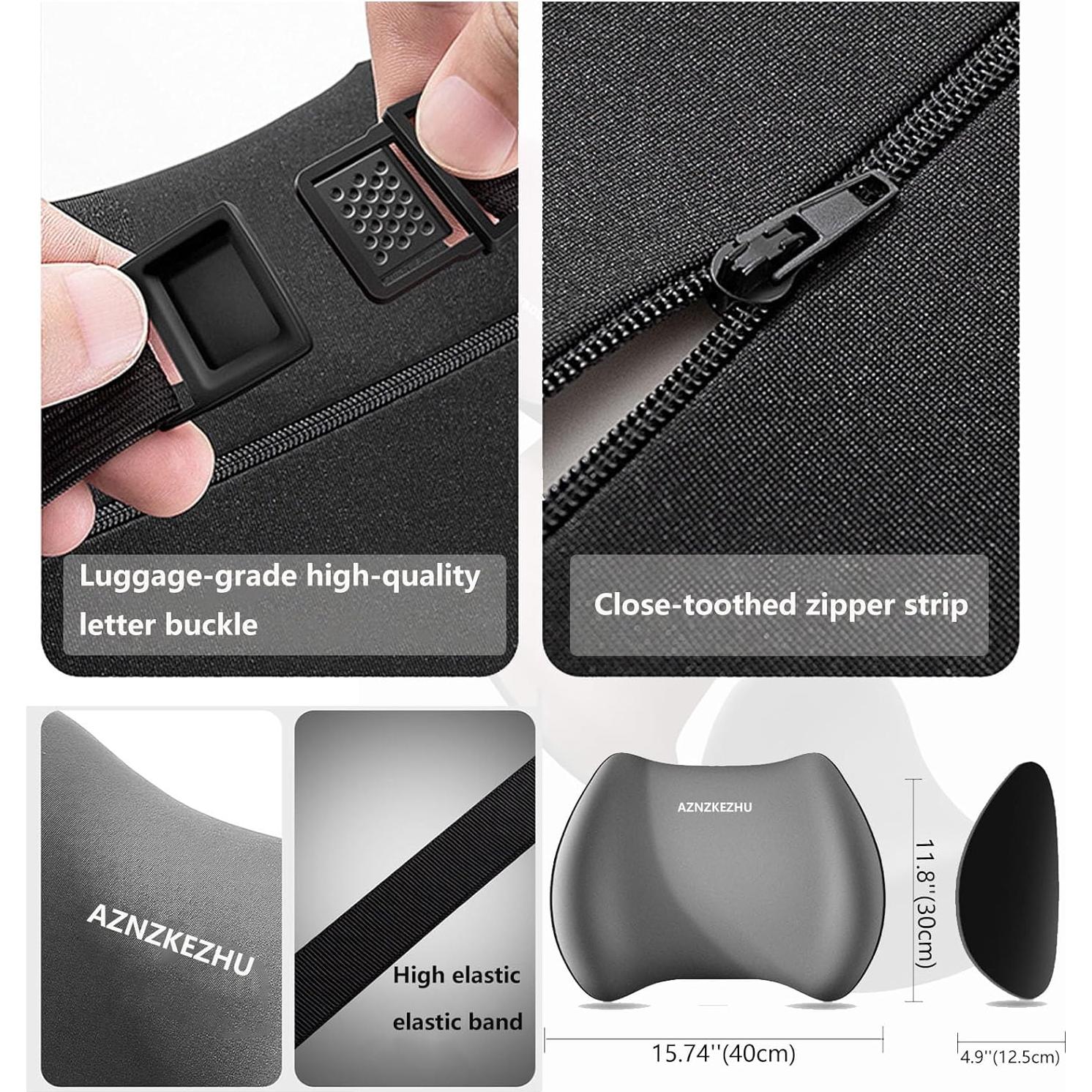 Cojín de Soporte Lumbar y de Cabeza AZNZKEZHU Rosa