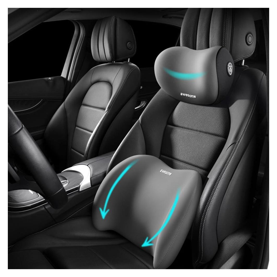 Kit Almohadas Soporte Lumbar y Cuello Sothuba Gris