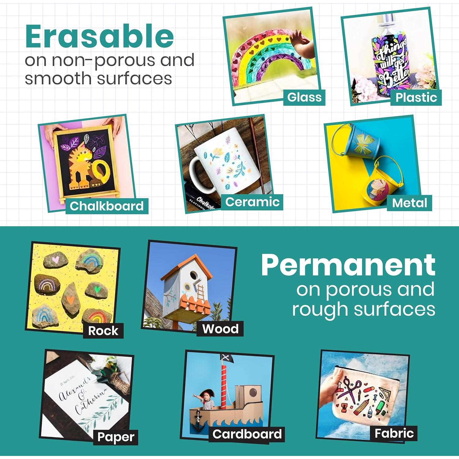 Marcadores de Tiza Chalkola 10 Piezas Punta 6mm Multicolor