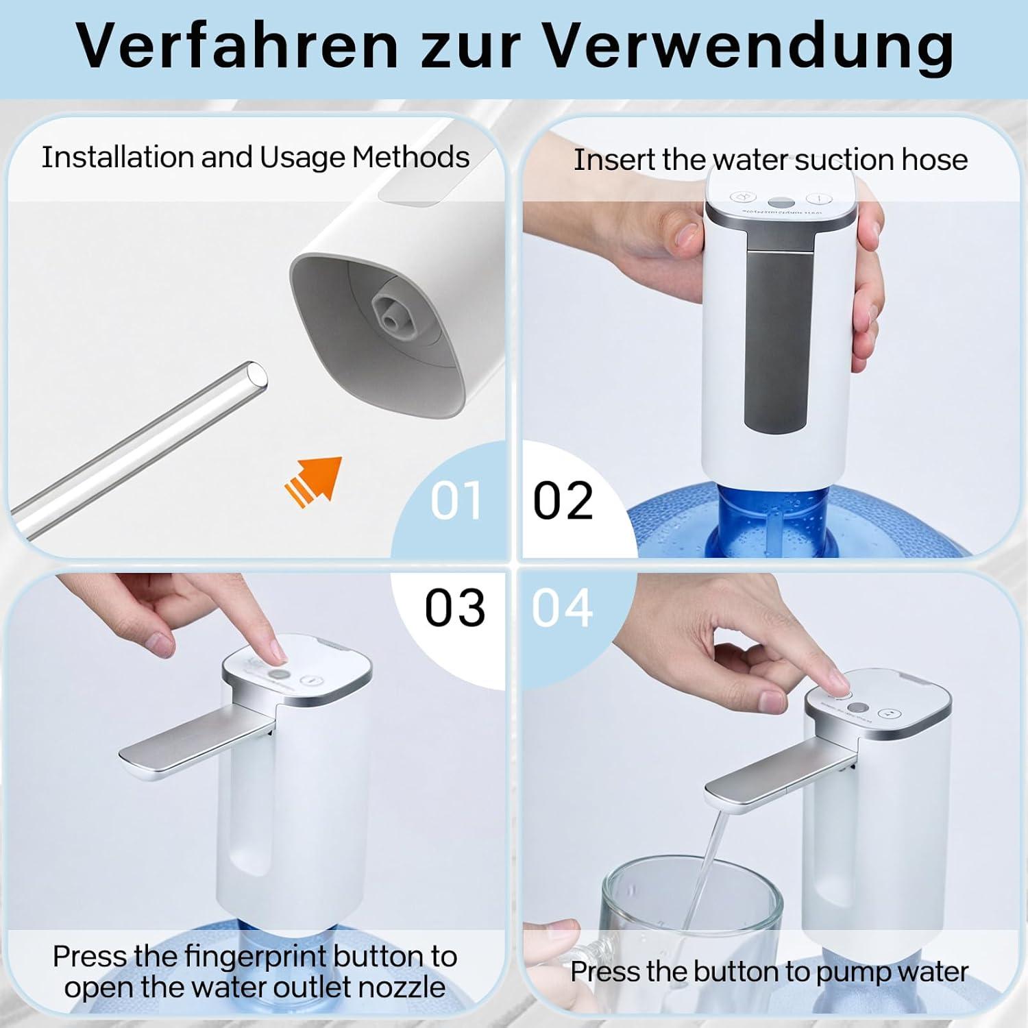 Dispensador de Agua Eléctrico Portátil Pobugy 5 Galones con Pantalla LED