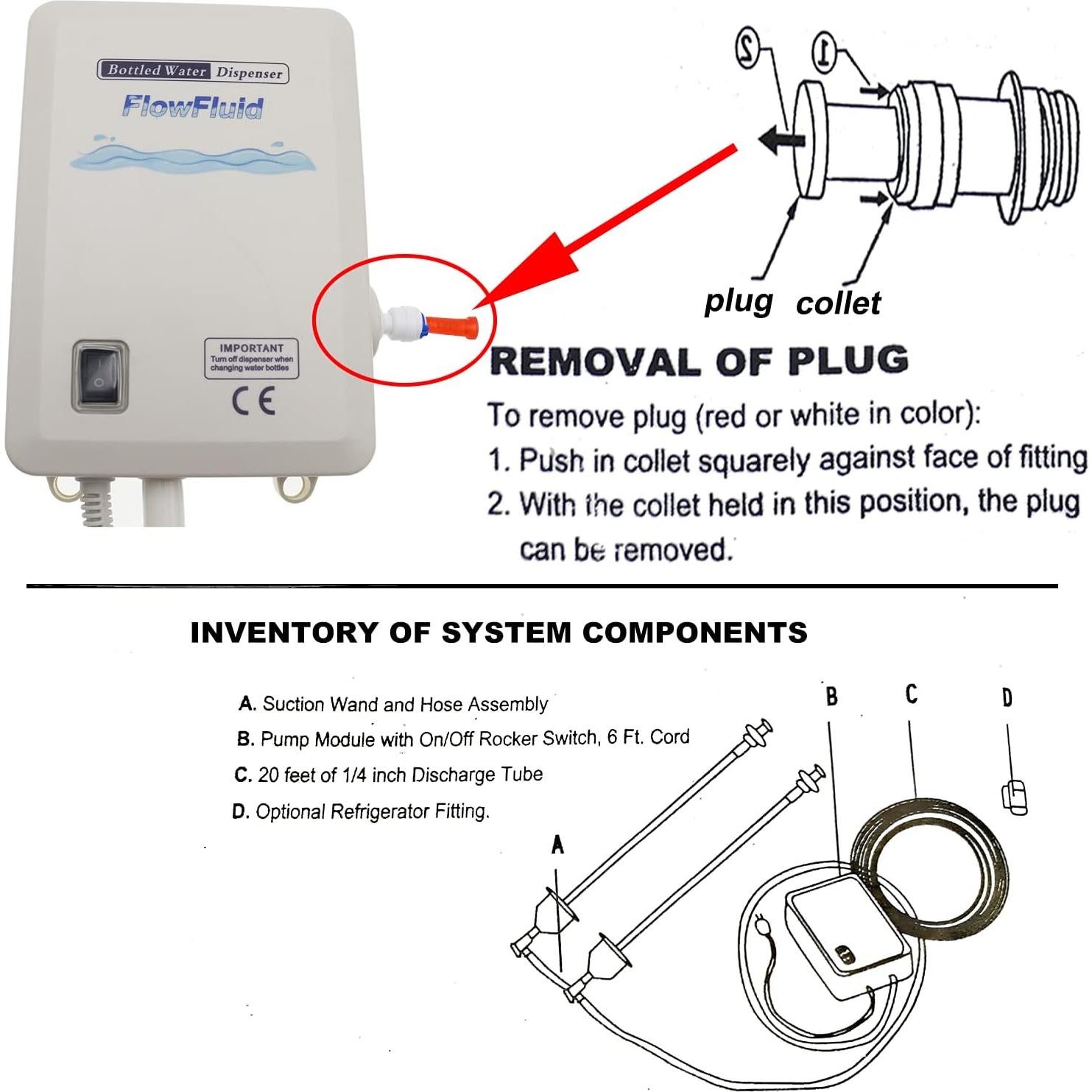 Bomba dispensadora de agua FlowFluid 110V 1GPM grado alimenticio