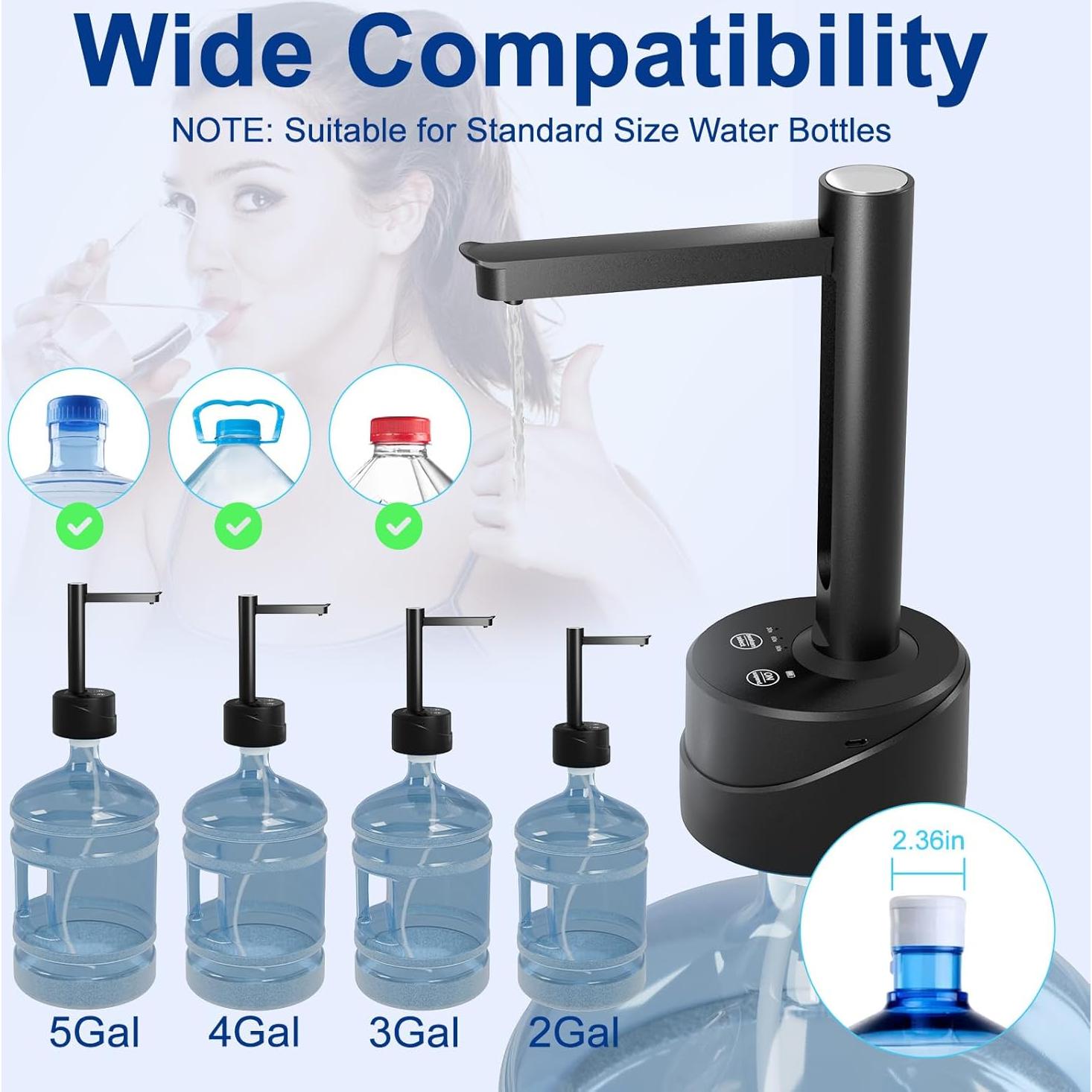 Dispensador de Agua Eléctrico Lartedaux 5 Galones USB Tipo-C