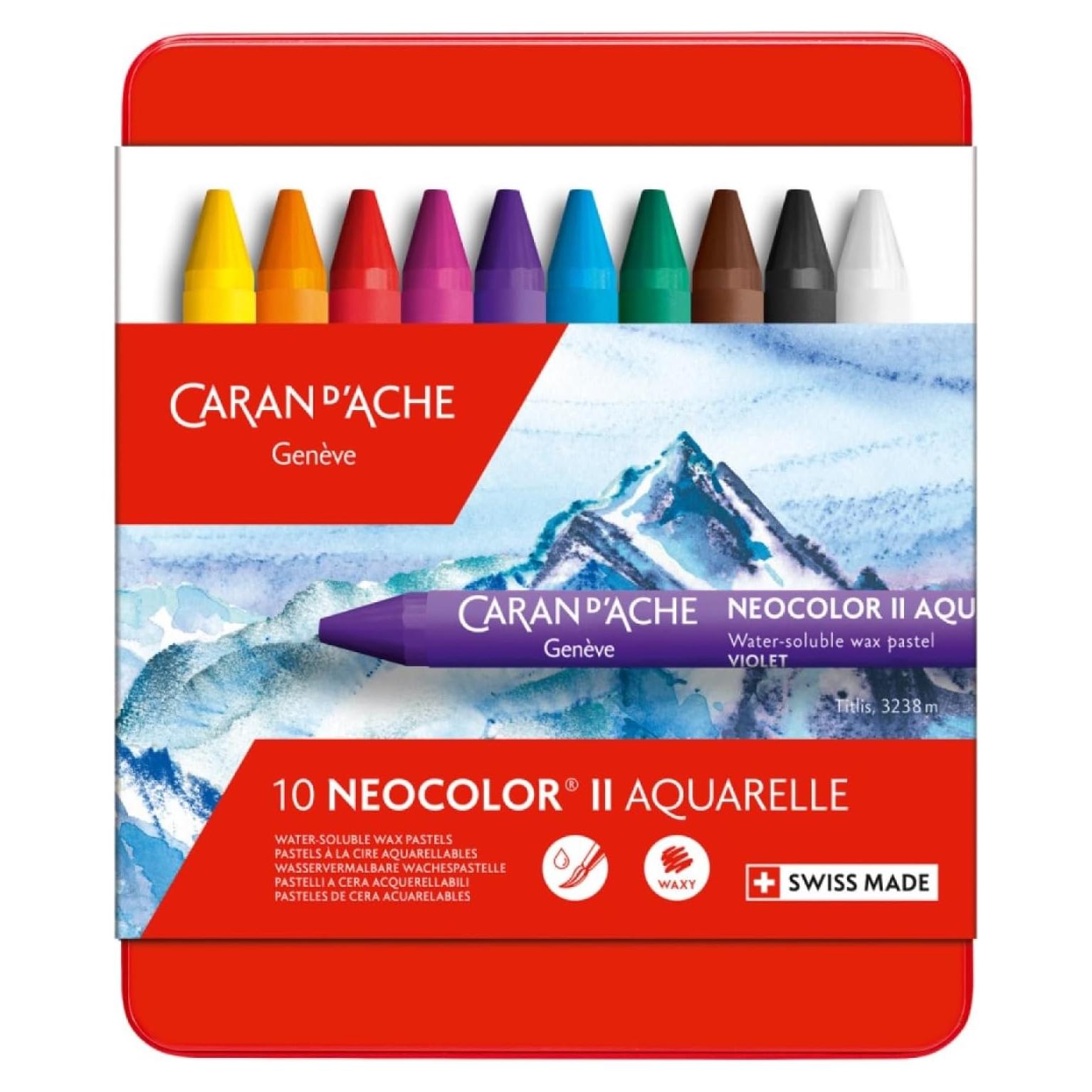 Set de 10 Pasteles Solubles en Agua Caran d'Ache Neocolor II