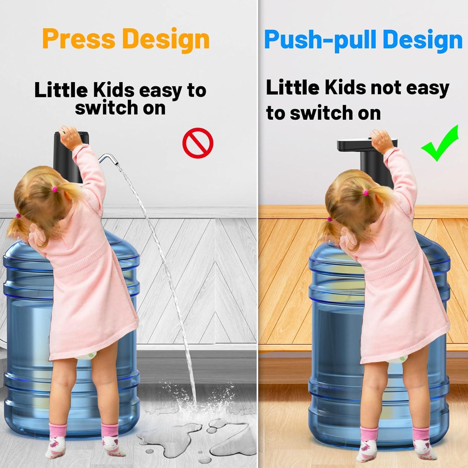 Dispensador de Agua Eléctrico VAPTEC 5 Galones Panda-Negro