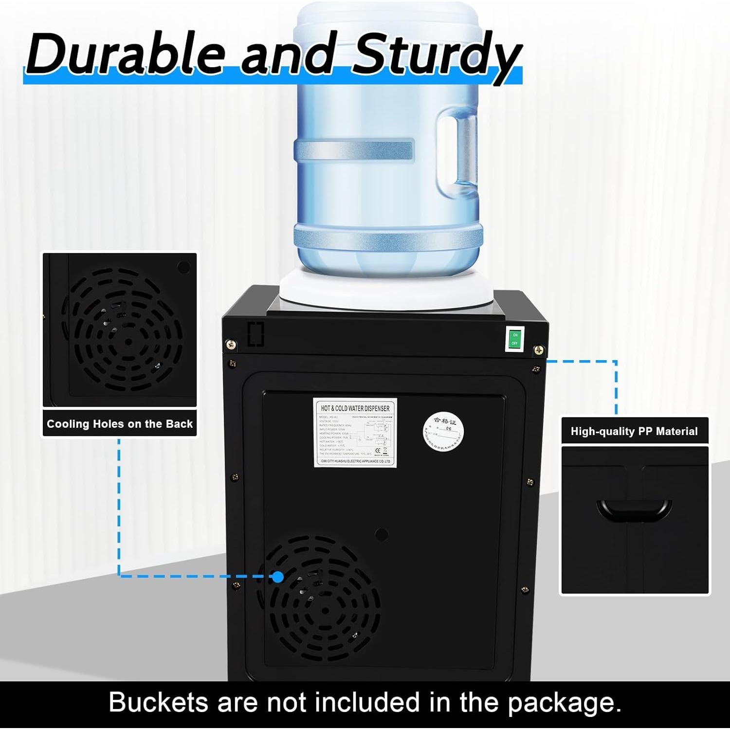 Dispensador de Agua Eléctrico QWNBG 5 Galones Caliente y Frío