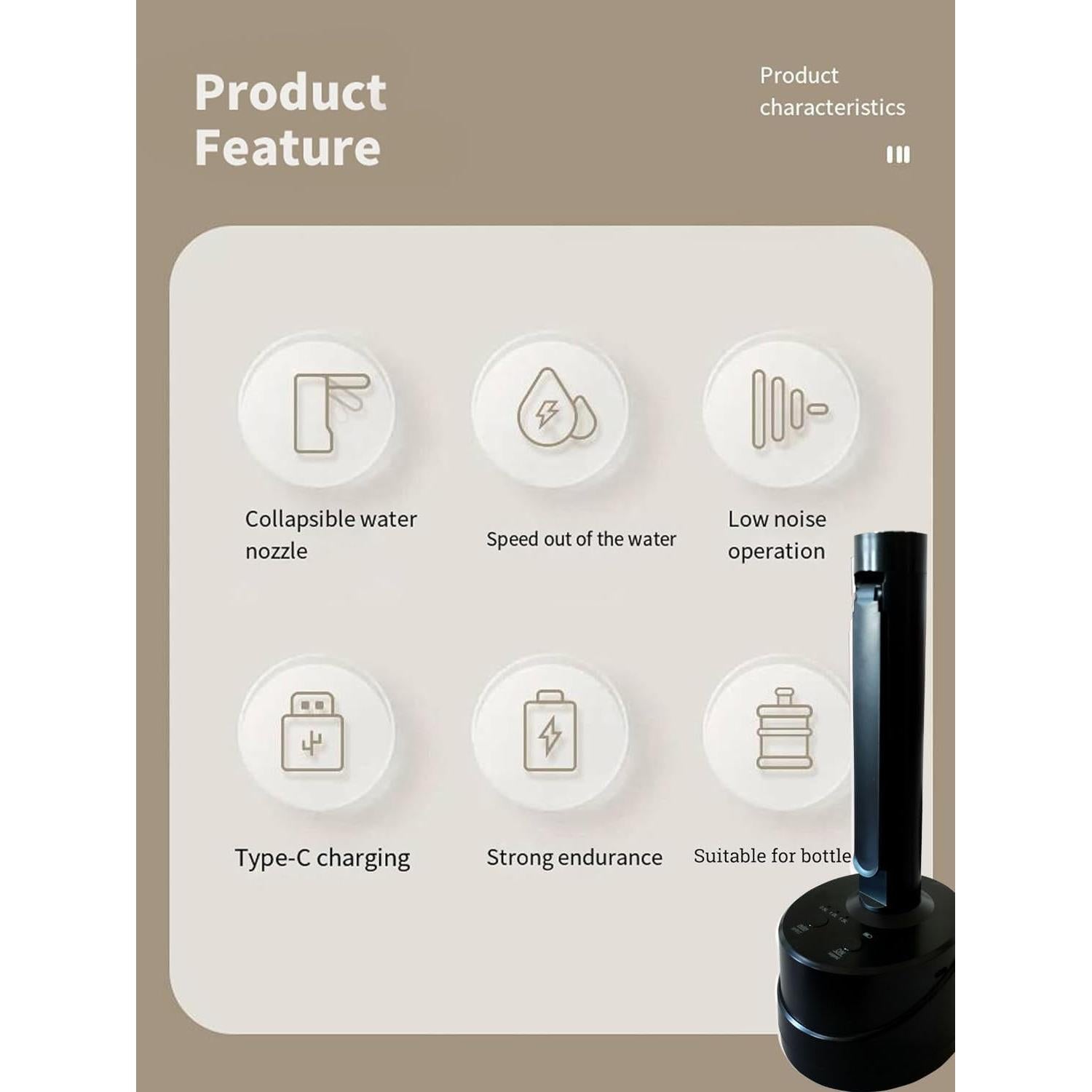 Dispensador de Agua Plegable Toosbuc 5 Galones Automático