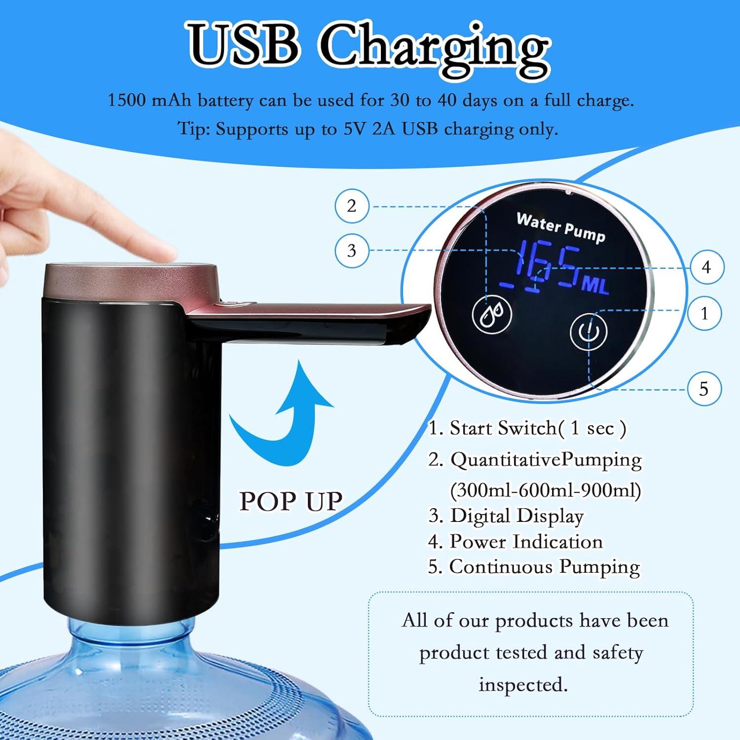 Dispensador de Agua Eléctrico Higliocas 5 Galones USB Portátil