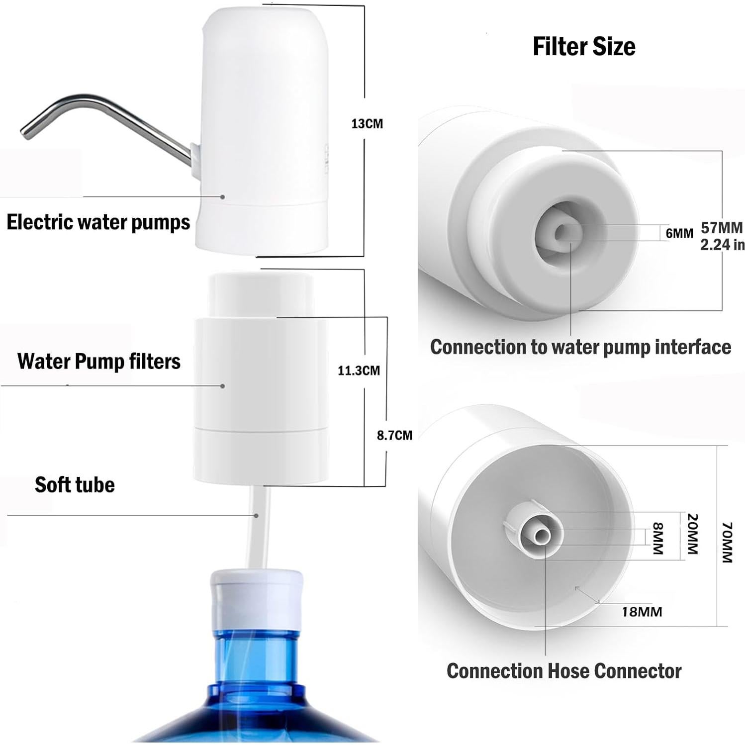 Bomba Eléctrica de Agua CoolWAY 5 Galones con Filtro